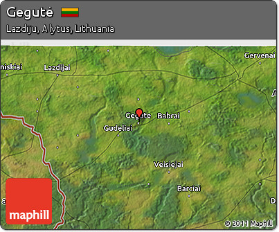 Satellite 3D Map of Gegutė