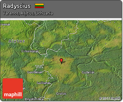 Satellite 3D Map of Radysčius