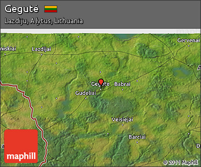 Satellite 3D Map of Gegutė