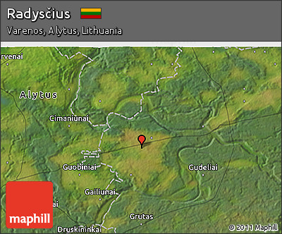 Satellite 3D Map of Radysčius