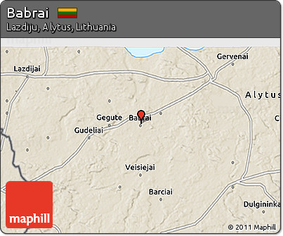 Shaded Relief 3D Map of Babrai