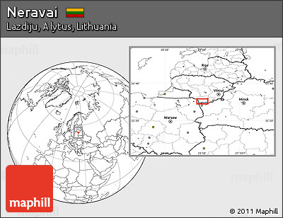 Blank Location Map of Neravai