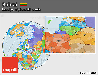 Political Location Map of Babrai
