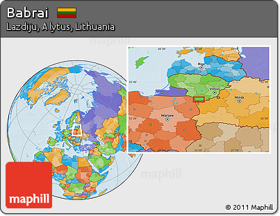 Political Location Map of Babrai