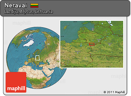 Satellite Location Map of Neravai