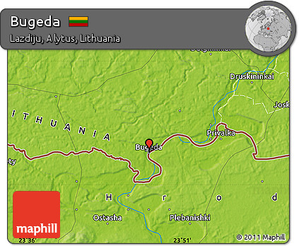 Physical Map of Bugeda