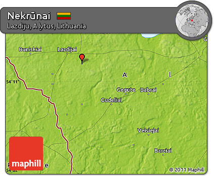 Physical Map of Nekrūnai