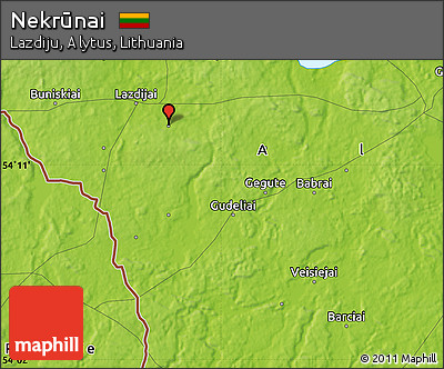 Physical Map of Nekrūnai