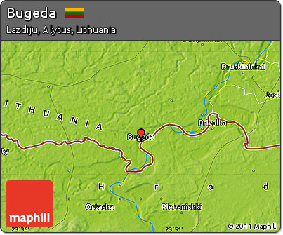 Physical Map of Bugeda
