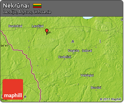Physical Map of Nekrūnai