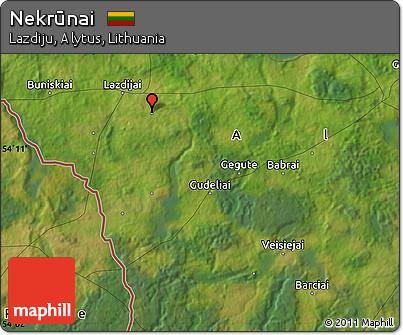 Satellite Map of Nekrūnai