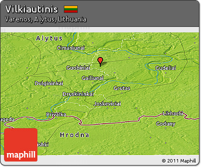 Physical Panoramic Map of Vilkiautinis