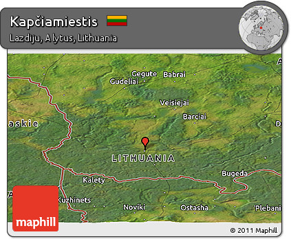 Satellite Panoramic Map of Kapčiamiestis