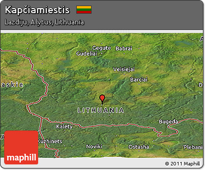 Satellite Panoramic Map of Kapčiamiestis