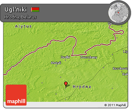 Physical 3D Map of Ugl'niki