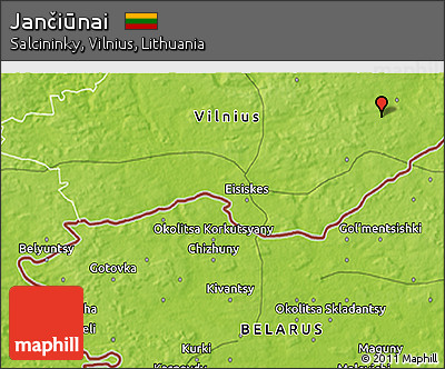 Physical 3D Map of Jančiūnai