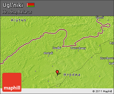 Physical 3D Map of Ugl'niki