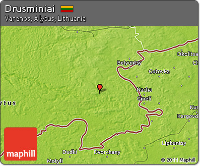 Physical 3D Map of Drusminiai