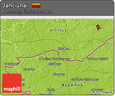 Physical 3D Map of Jančiūnai