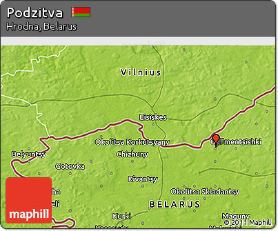 Physical 3D Map of Podzitva