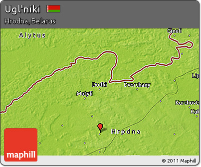 Physical 3D Map of Ugl'niki