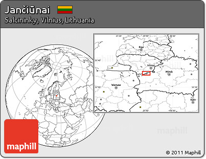 Blank Location Map of Jančiūnai