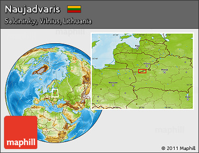 Physical Location Map of Naujadvaris