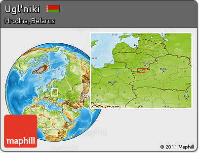 Physical Location Map of Ugl'niki
