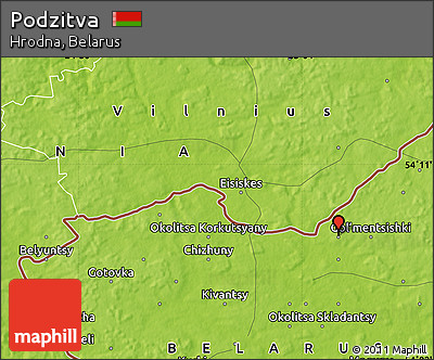 Physical Map of Podzitva