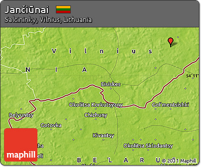 Physical Map of Jančiūnai