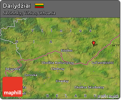 Satellite Map of Dailydžiai