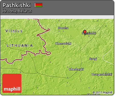 Physical 3D Map of Pashkishki
