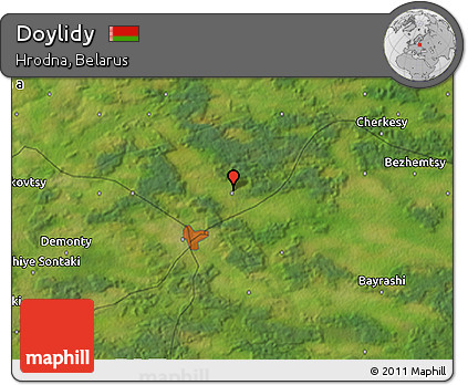 Satellite 3D Map of Doylidy