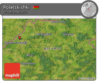 Satellite 3D Map of Poletskishki