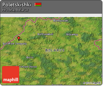 Satellite 3D Map of Poletskishki