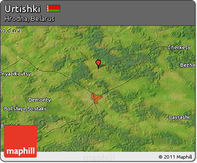 Satellite 3D Map of Urtishki