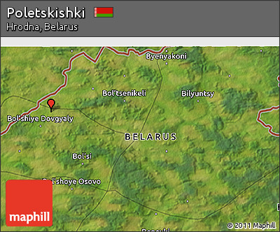 Satellite 3D Map of Poletskishki