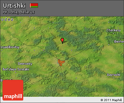 Satellite 3D Map of Urtishki