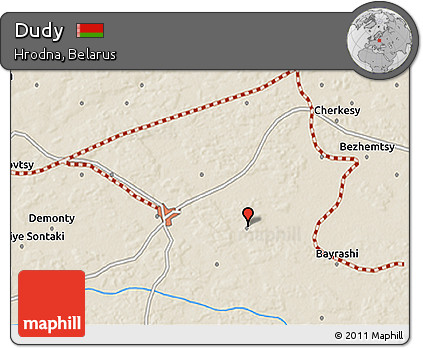 Shaded Relief 3D Map of Dudy