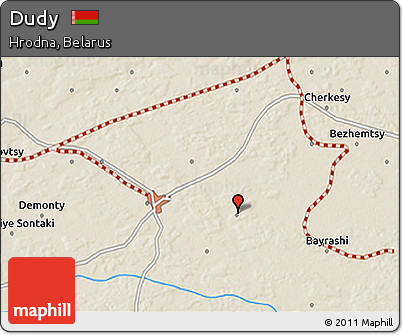 Shaded Relief 3D Map of Dudy