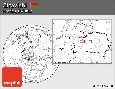Blank Location Map of Girovichi