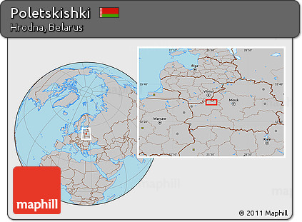Gray Location Map of Poletskishki