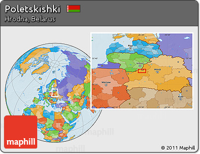 Political Location Map of Poletskishki