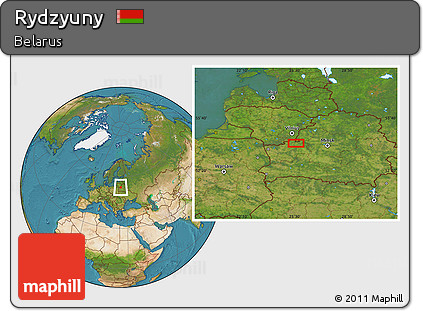 Satellite Location Map of Rydzyuny