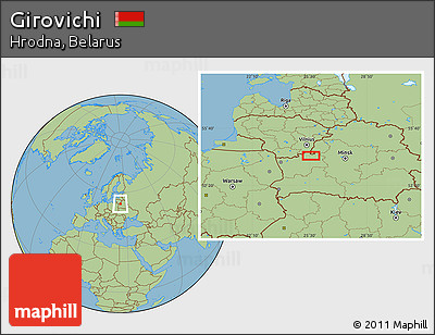 Savanna Style Location Map of Girovichi