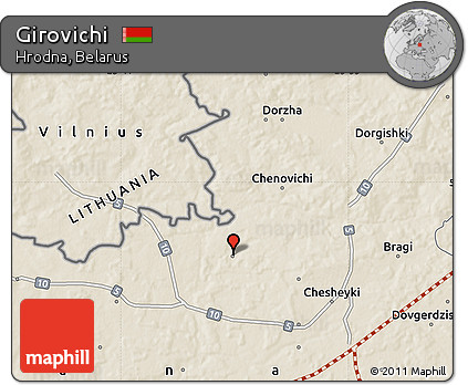 Shaded Relief Map of Girovichi