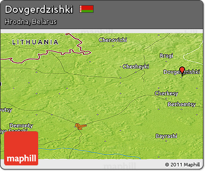 Physical Panoramic Map of Dovgerdzishki