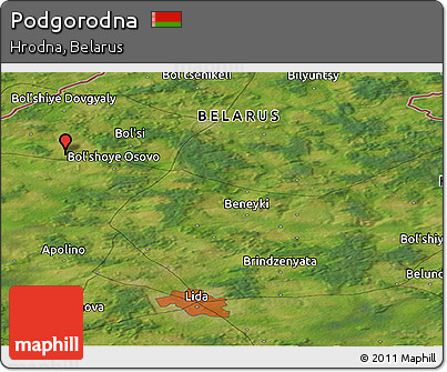 Satellite Panoramic Map of Podgorodna