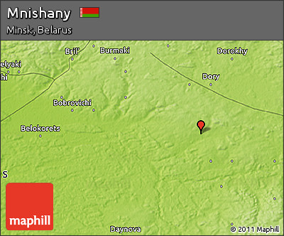 Physical 3D Map of Mnishany