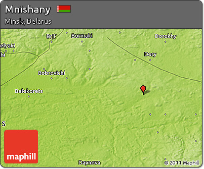 Physical 3D Map of Mnishany